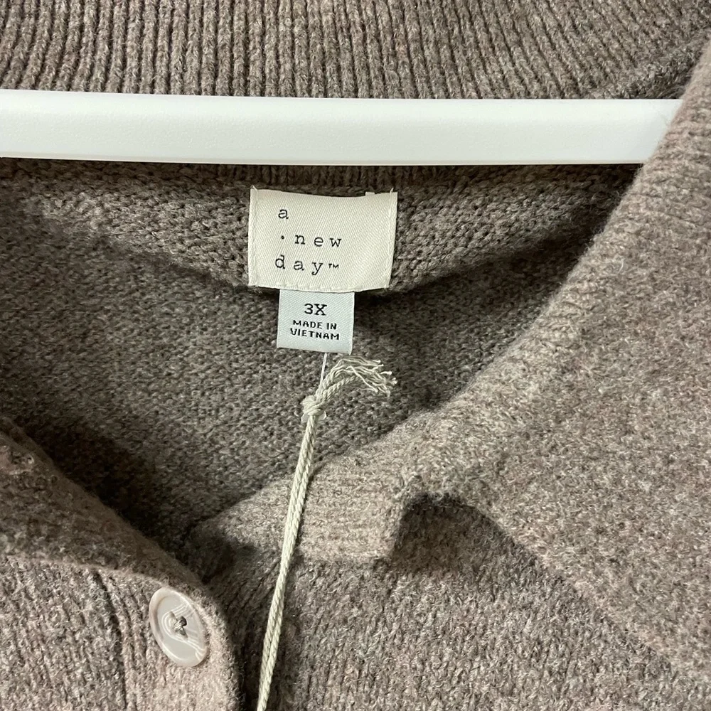 1/4 button down, soft and cozy sweater 3X a new day - Picture 3 of 9